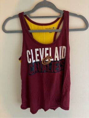 5th & Ocean Cleveland Cavaliers Maroon and Yellow Racerback Tank